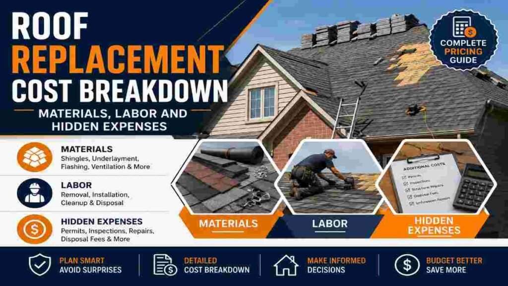 Roof Replacement Cost Breakdown Materials